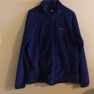 Columbia micro fleece dark plum jacket